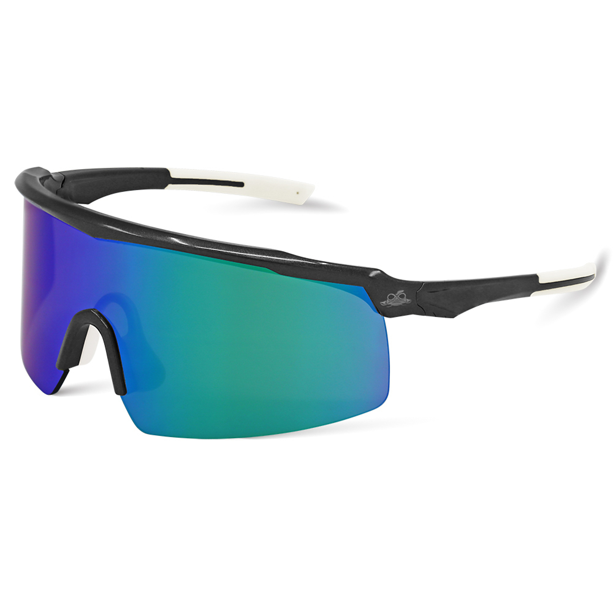 Bullhead Safety Whipray™, Green Lens, Shiny Black Frame Safety Glasses, Frame Color Gray, Lens Color Green, ANSI Z87 Compliant, Model# BH32916PFT